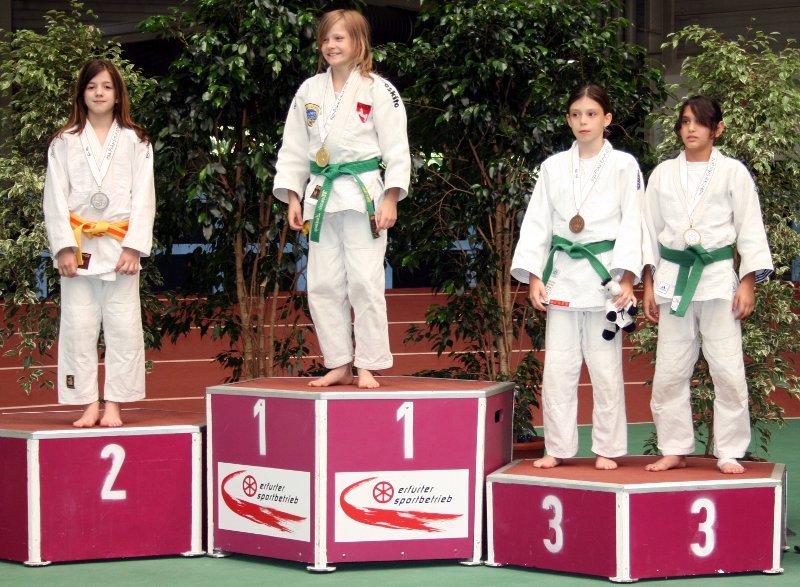 Blerina auf dem Treppchen