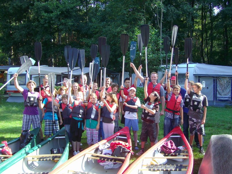 Judoka auf Paddeltour