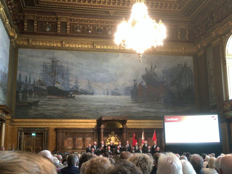 Hamburger Liedertafel v. 1827 auf dem Senatsempfang