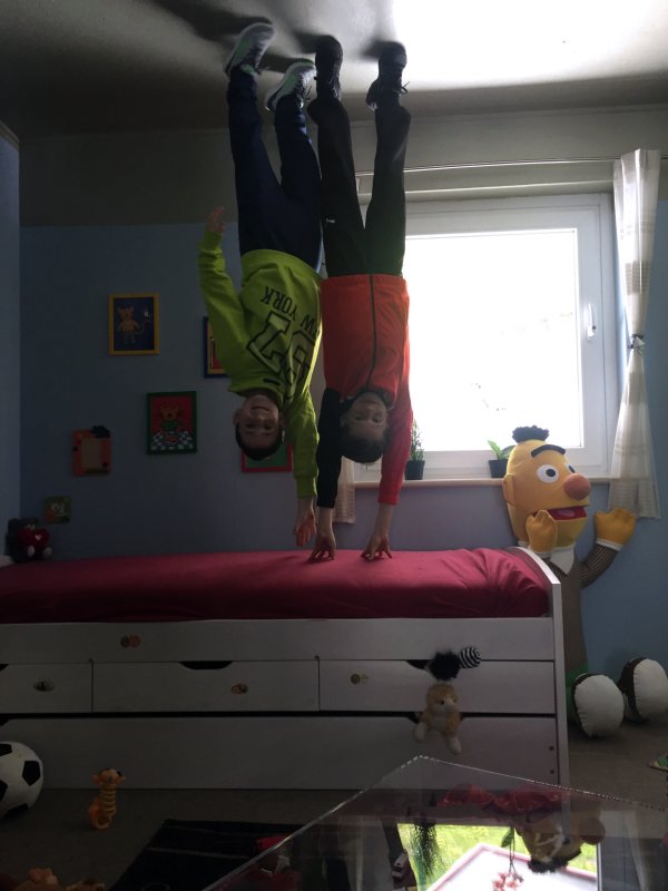 Bild kopfüber als optische Täuschung