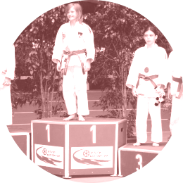 Blerina auf dem Treppchen