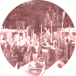 Judoka auf Paddeltour